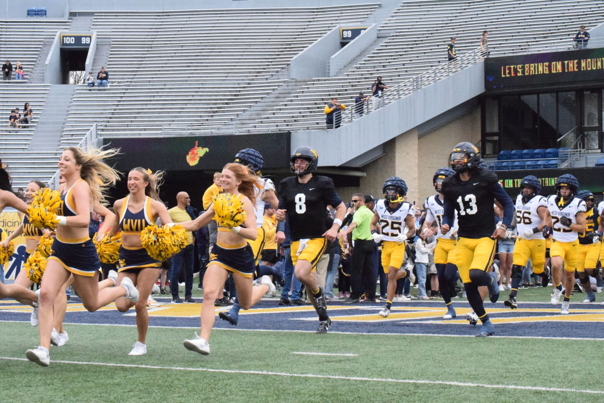 WVU Football QBs Nicco Marchiol and Jaylen Henderson
