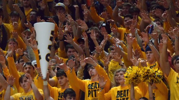 WVU Fans at basketball game