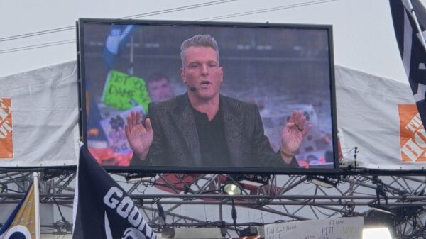 Pat McAfee on GameDay set