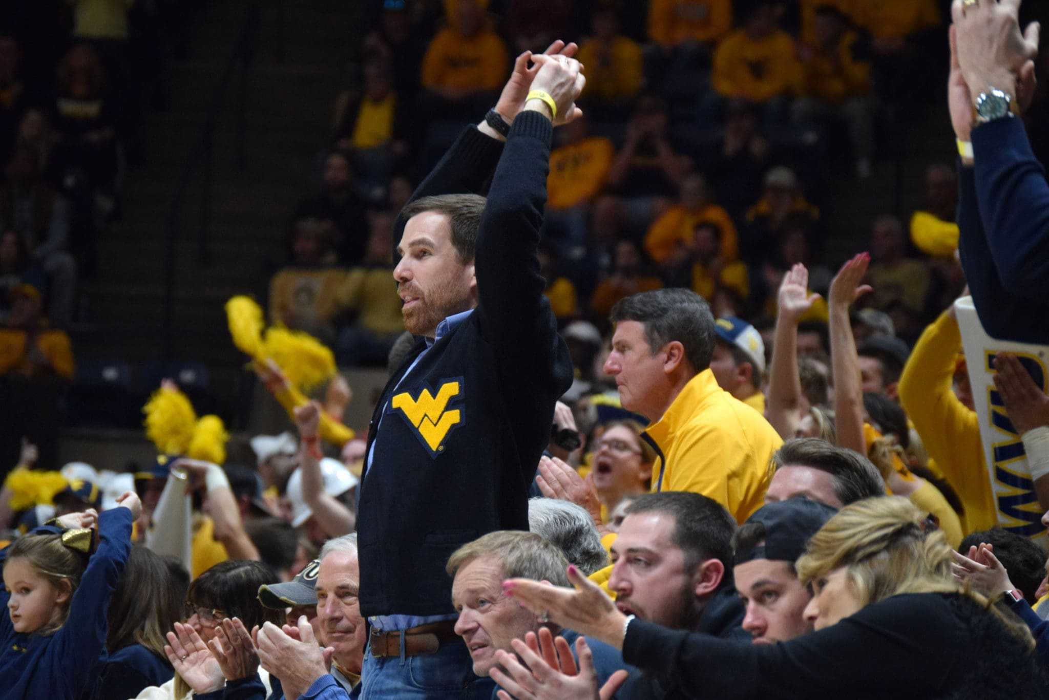 WVU Fans Stressed at Baksetball Game