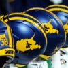 WVU Football Country Raods Blue Helmets