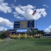 WVU Football Stadium Sign Outside