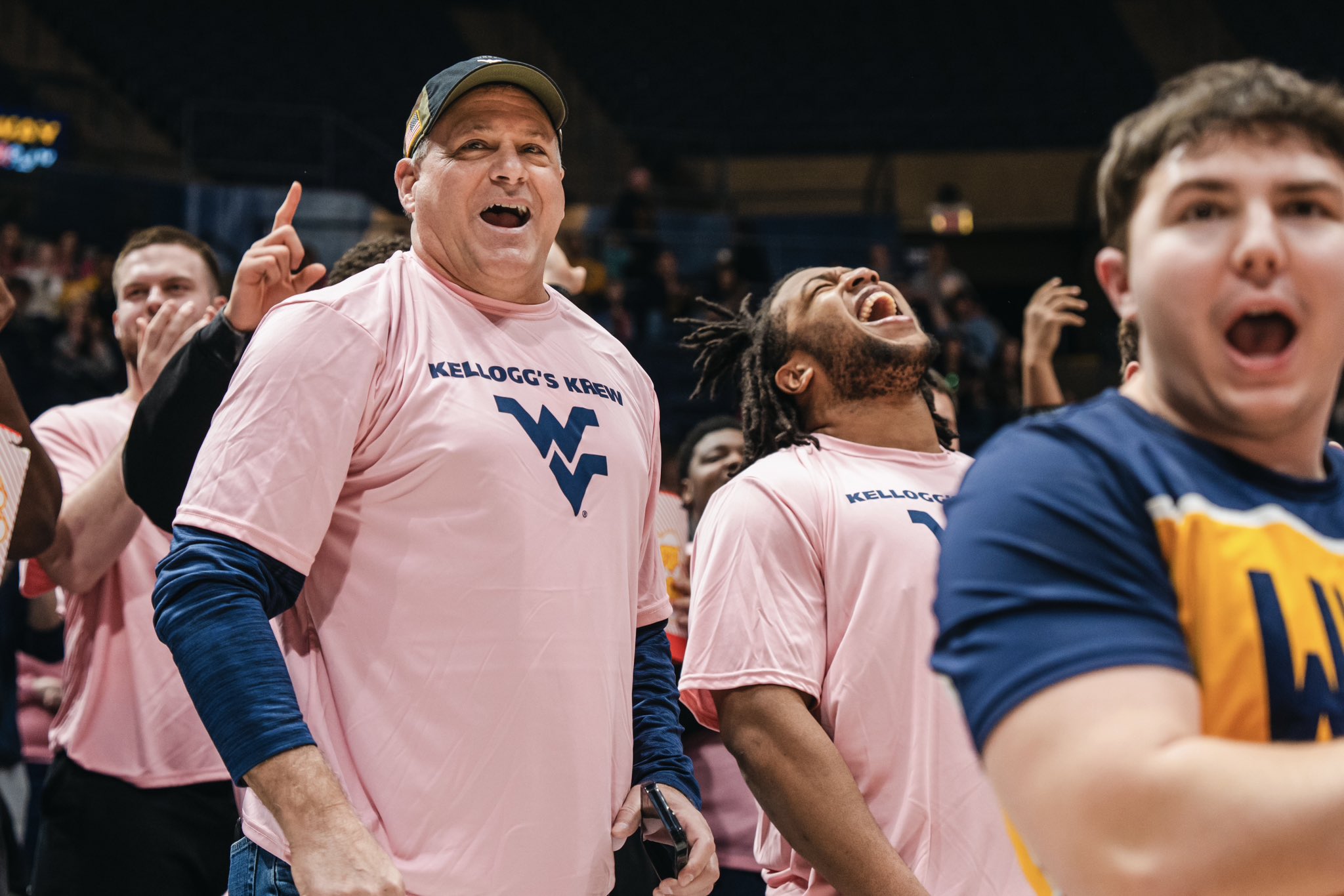 Rich Rodriguez at WVU WBB game