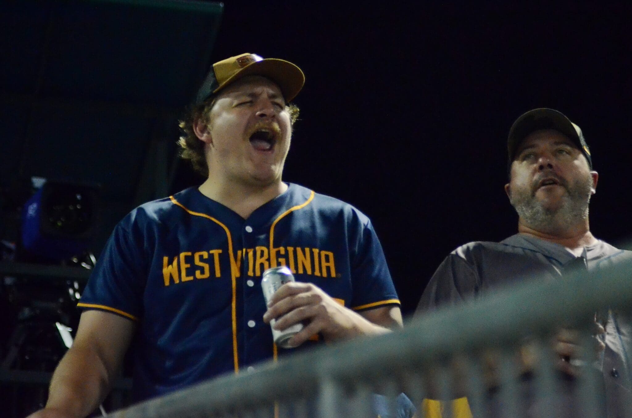WVU Baseball fan screaming