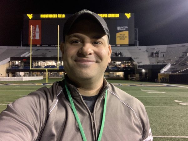 Mike Asti on WVU Football Field