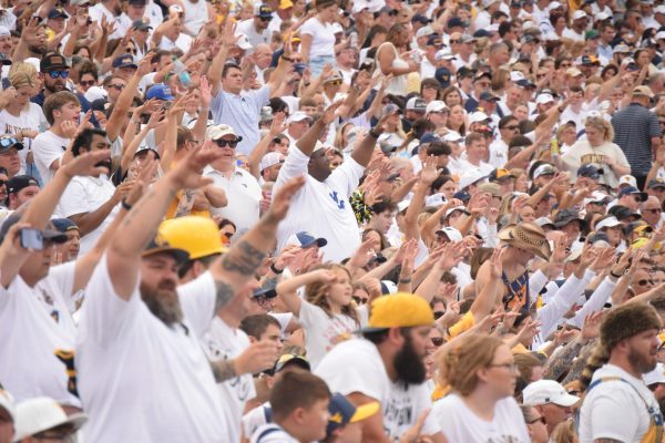 WVU Football Fans in White Out